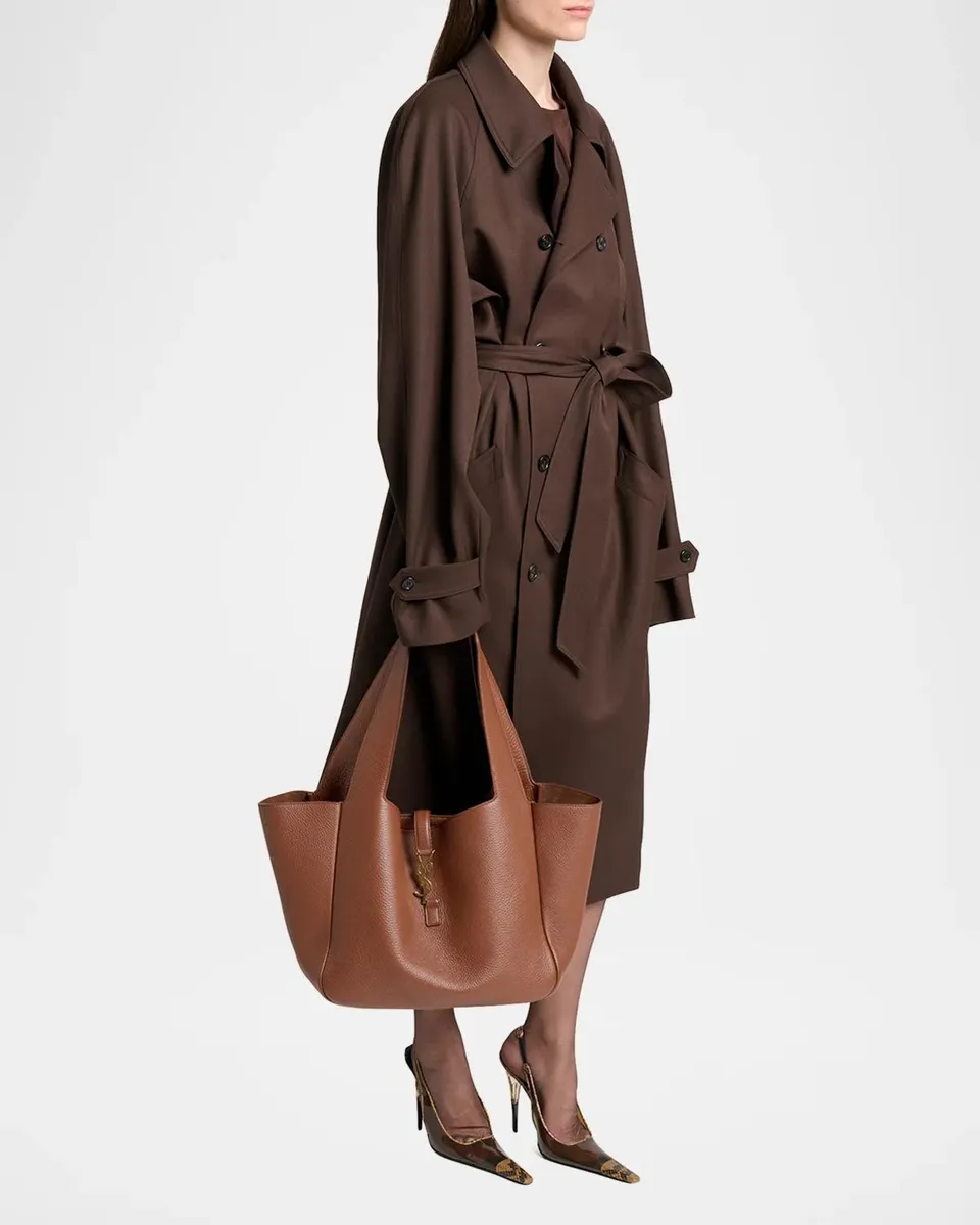 Saint Laurent Le 5 À 7 Bea YSL Tote Bag in Deer Leather | Thumbnail 6 Saint Laurent Le 5 À 7 Bea YSL Tote Bag in Deer Leather | Thumbnail 6