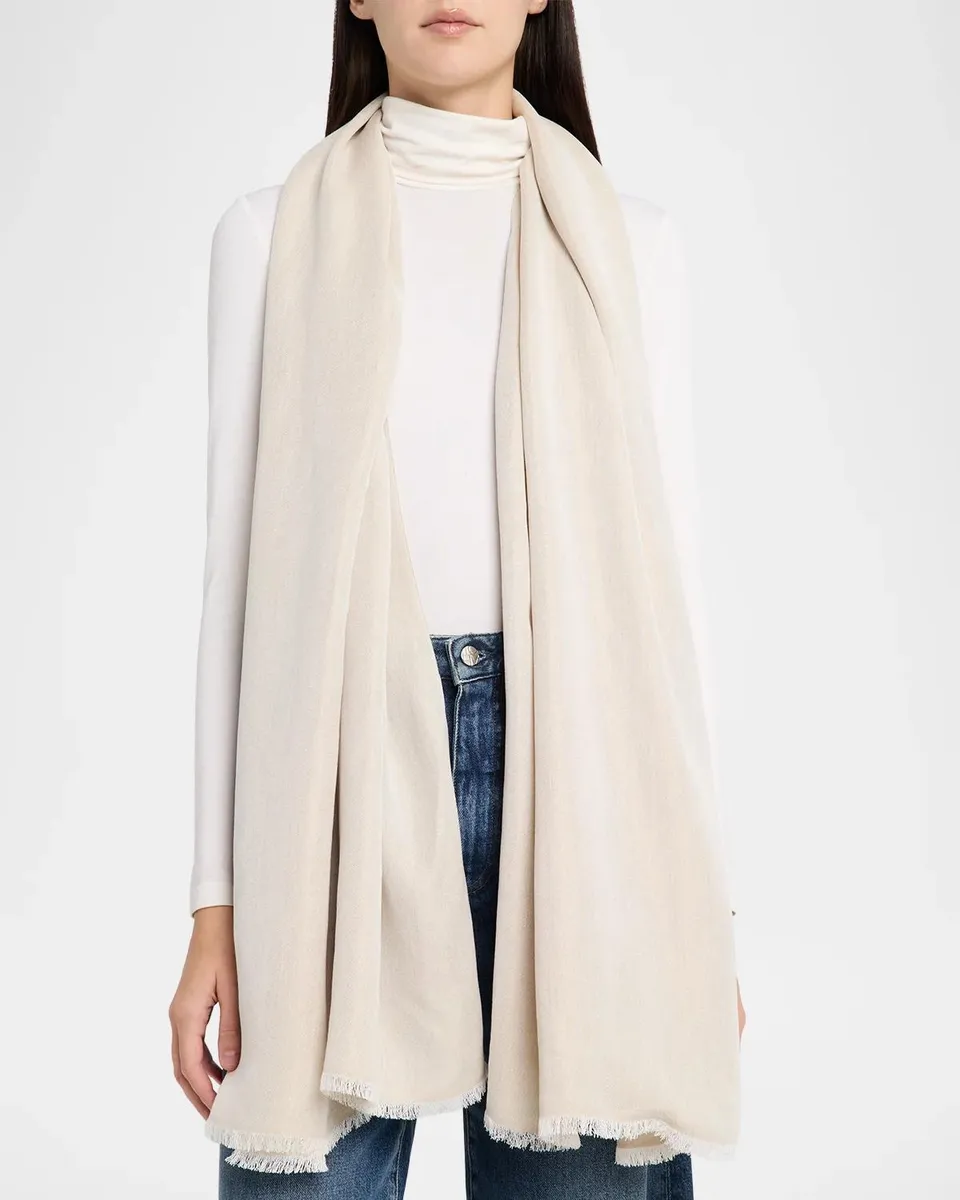 Ferragamo Reversible Metallic Shawl | Thumbnail 3 Ferragamo Reversible Metallic Shawl | Thumbnail 3