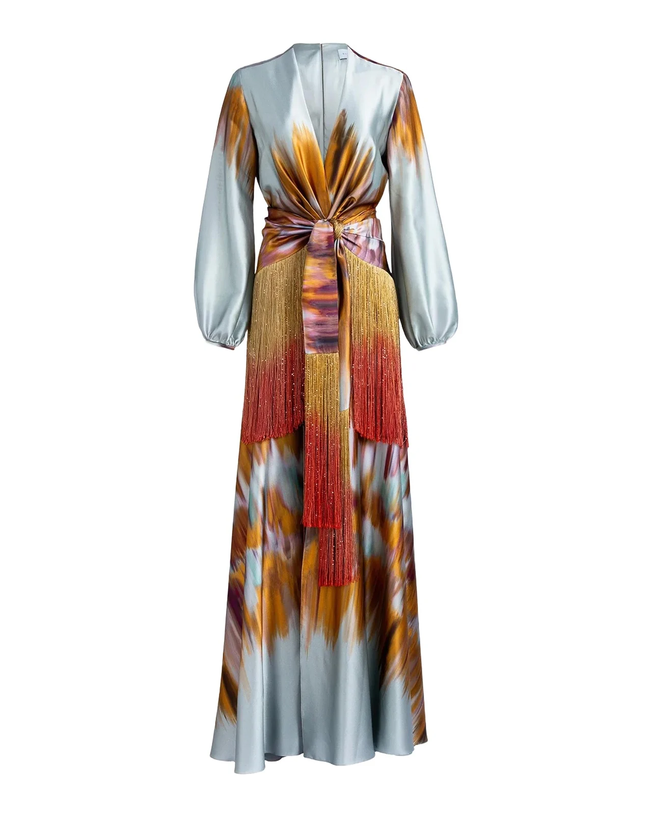Silvia Tcherassi Printed Silk-Blend Maxi Dress