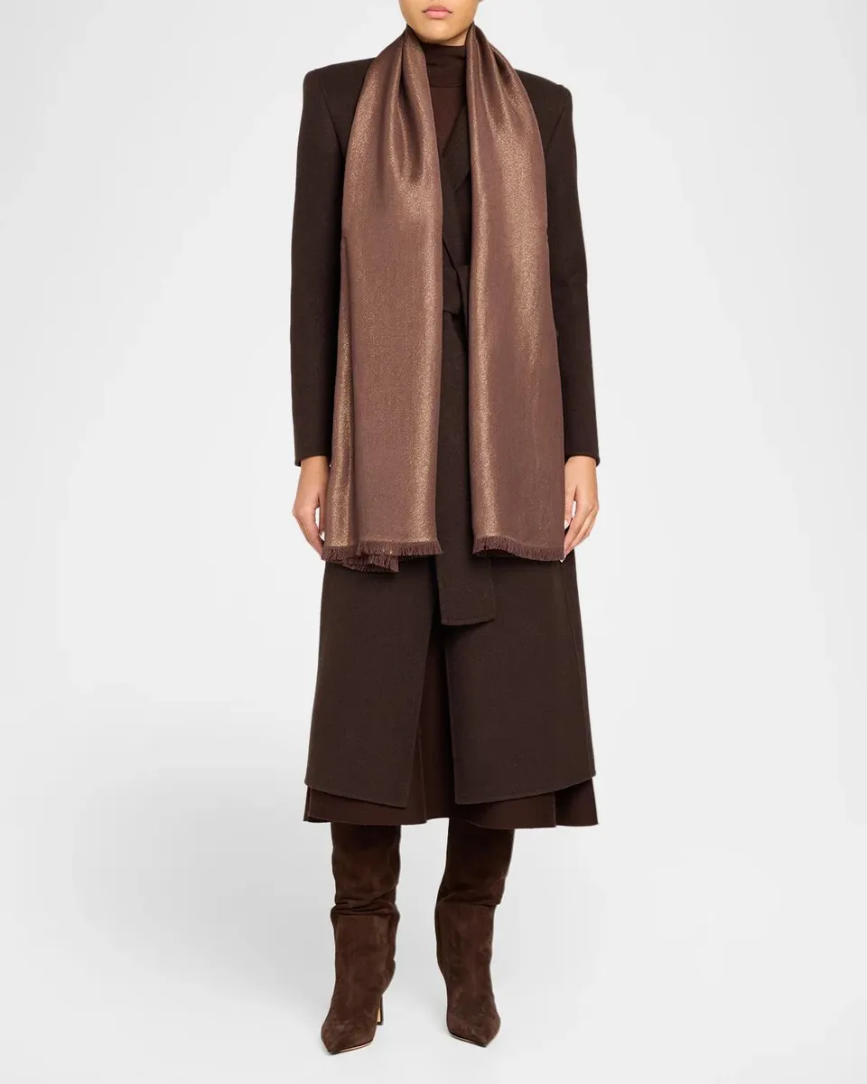Ferragamo Reversible Metallic Shawl | Thumbnail 2
