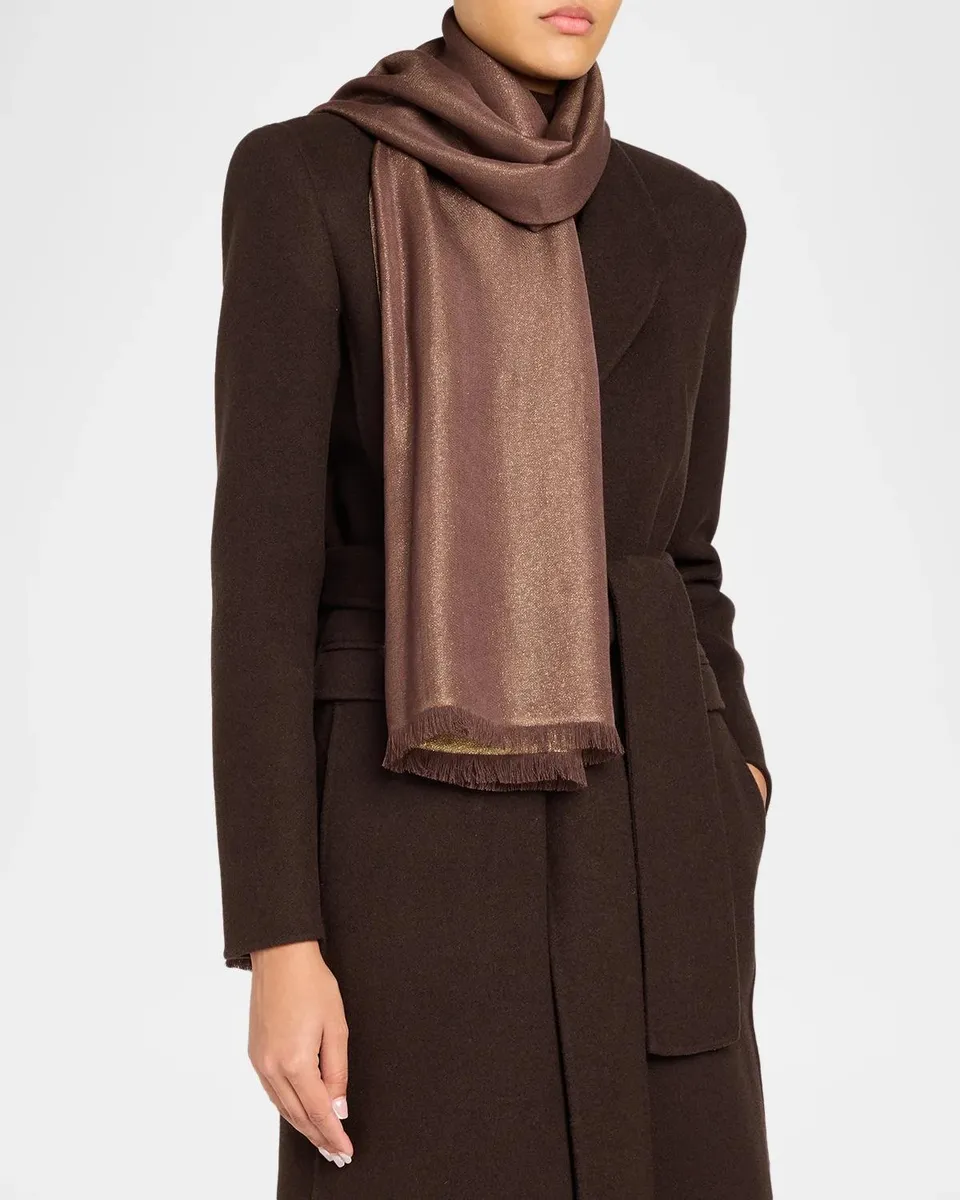 Ferragamo Reversible Metallic Shawl | Thumbnail 3