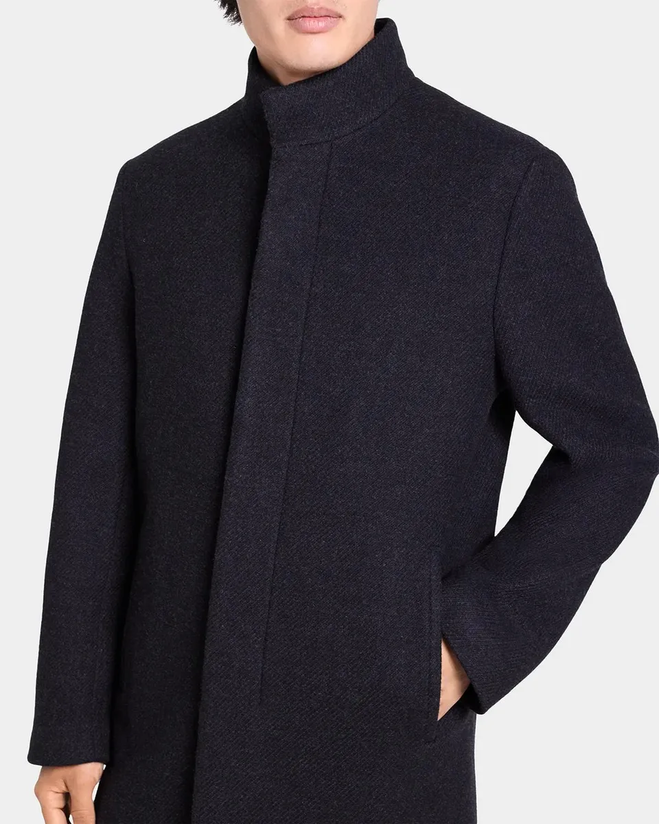 Theory Men's Belvin Melton-Textured Wool-Blend Coat | Thumbnail 5 Theory Men's Belvin Melton-Textured Wool-Blend Coat | Thumbnail 5