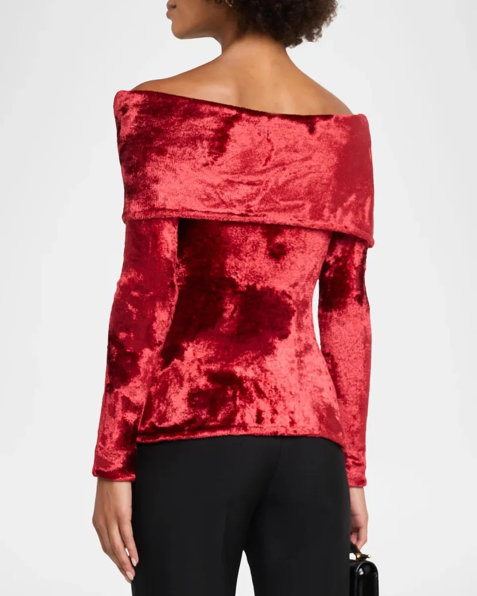 Lapointe Off-the-Shoulder Velvet Top | Thumbnail 3