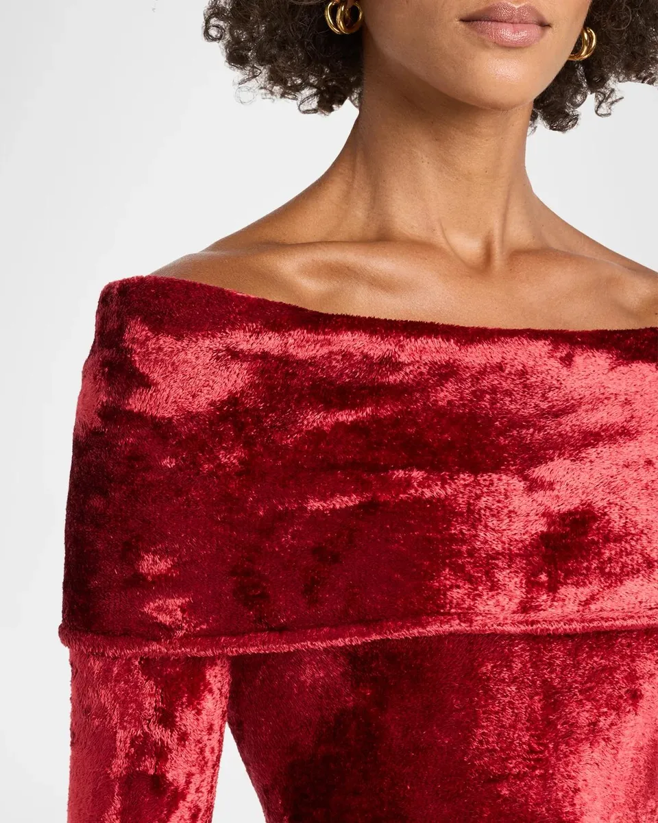 Lapointe Off-the-Shoulder Velvet Top | Thumbnail 5