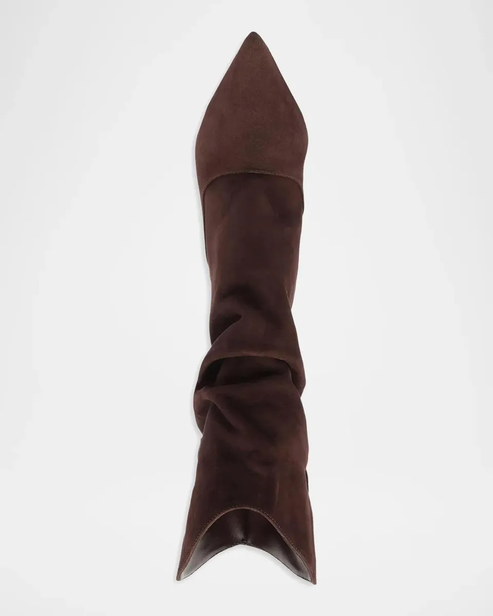 Alexandre Birman Maryana Slouch 85MM Suede Boots | Thumbnail 4