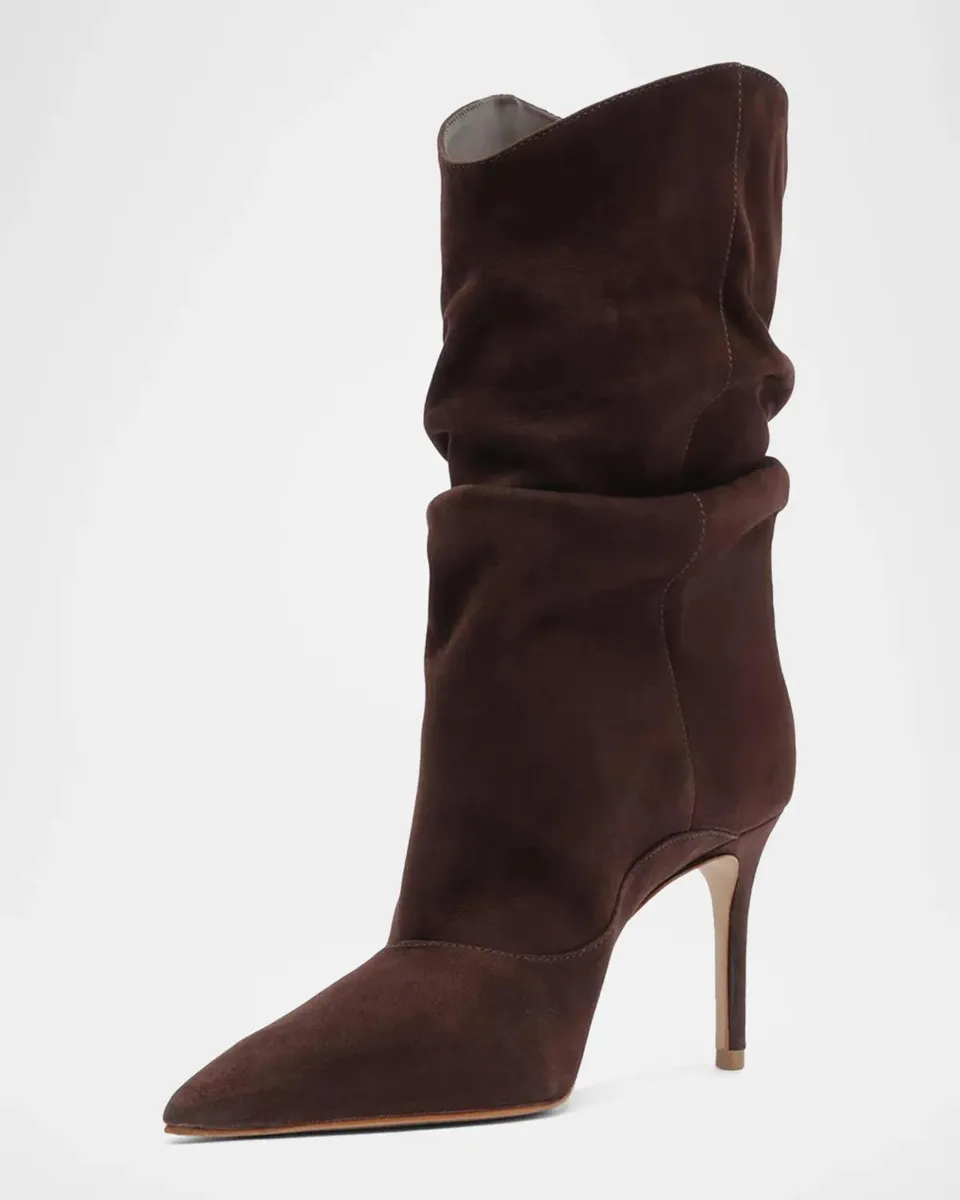 Alexandre Birman Maryana Slouch 85MM Suede Boots | Thumbnail 9