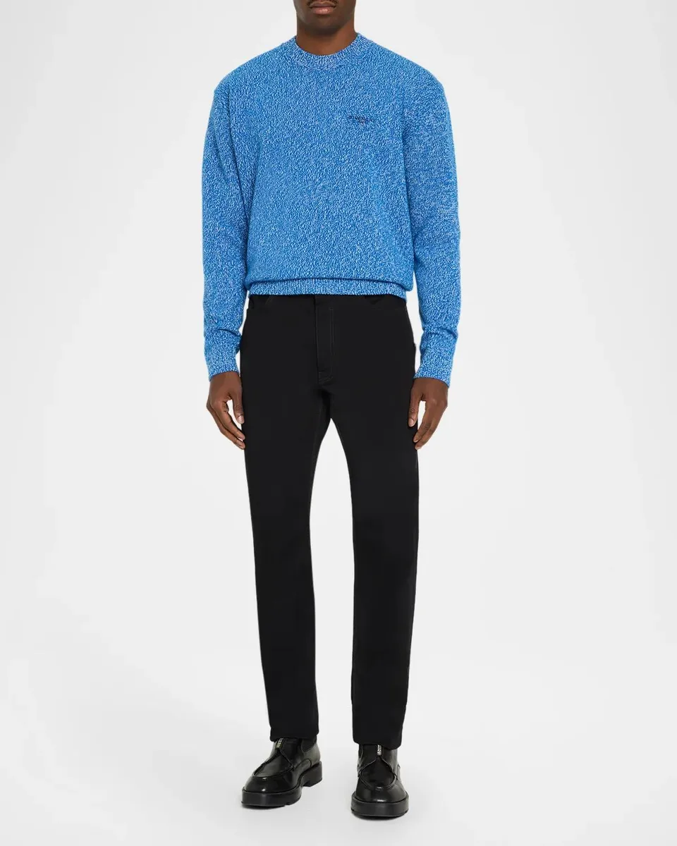 Givenchy Men's Couture Seam Mouline Knit Crewneck Sweater | Thumbnail 2