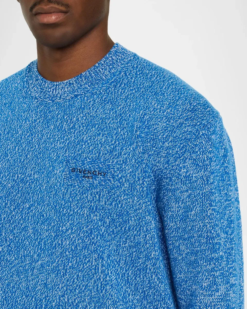 Givenchy Men's Couture Seam Mouline Knit Crewneck Sweater | Thumbnail 5
