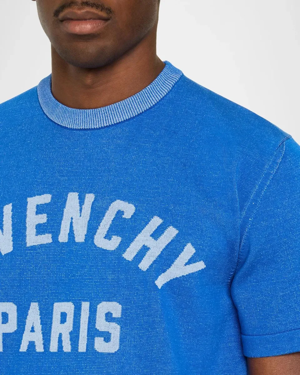 Givenchy Men's Curved Logo Crewneck T-Shirt | Thumbnail 5 Givenchy Men's Curved Logo Crewneck T-Shirt | Thumbnail 5