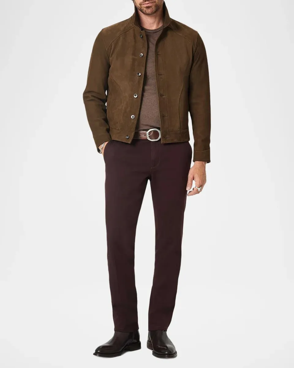 JOHN VARVATOS Men's Douglas Seamed Suede Shirt Jacket | Thumbnail 2 JOHN VARVATOS Men's Douglas Seamed Suede Shirt Jacket | Thumbnail 2