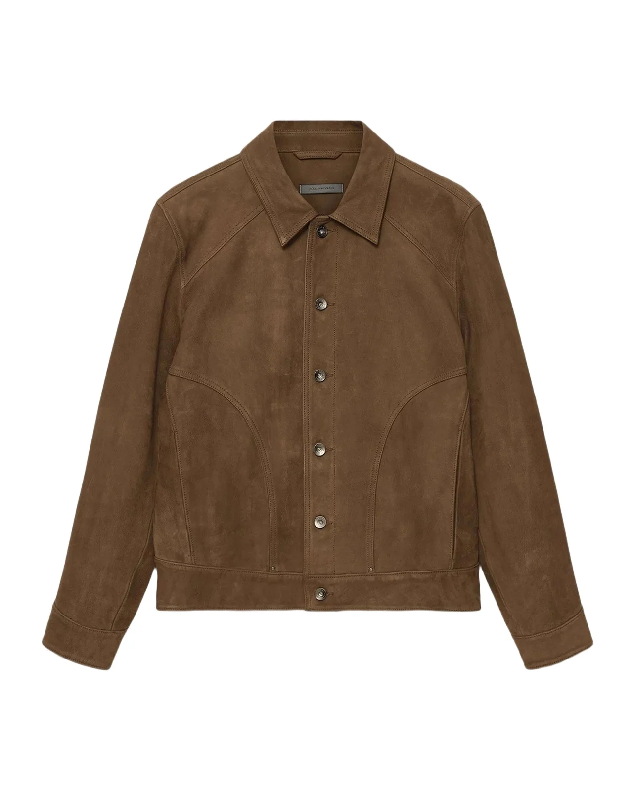 JOHN VARVATOS Men's Douglas Seamed Suede Shirt Jacket