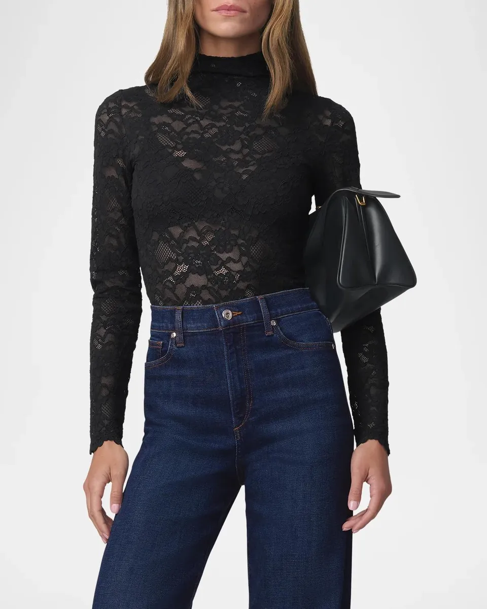 Joe's Jeans Tony Lace Cotton-Blend Long-Sleeve Top | Thumbnail 4 Joe's Jeans Tony Lace Cotton-Blend Long-Sleeve Top | Thumbnail 4