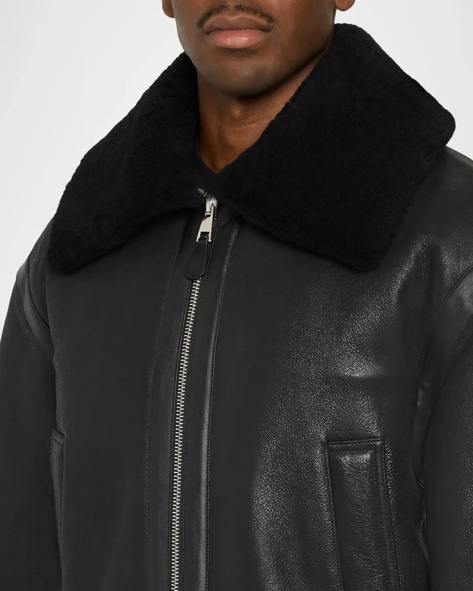 Givenchy Men's Shearling and Leather Aviator Jacket | Thumbnail 5 Givenchy Men's Shearling and Leather Aviator Jacket | Thumbnail 5