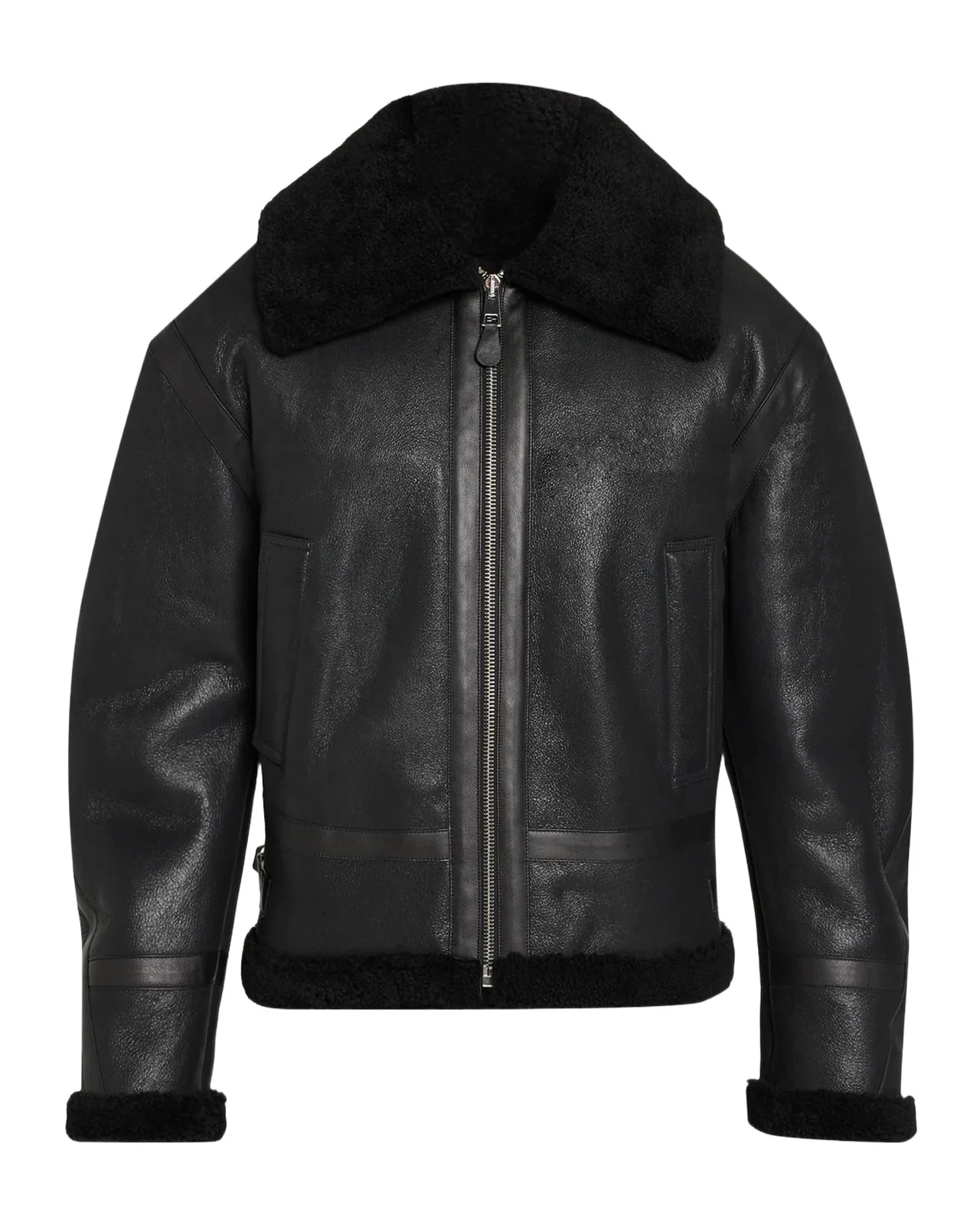 Givenchy Men's Shearling and Leather Aviator Jacket