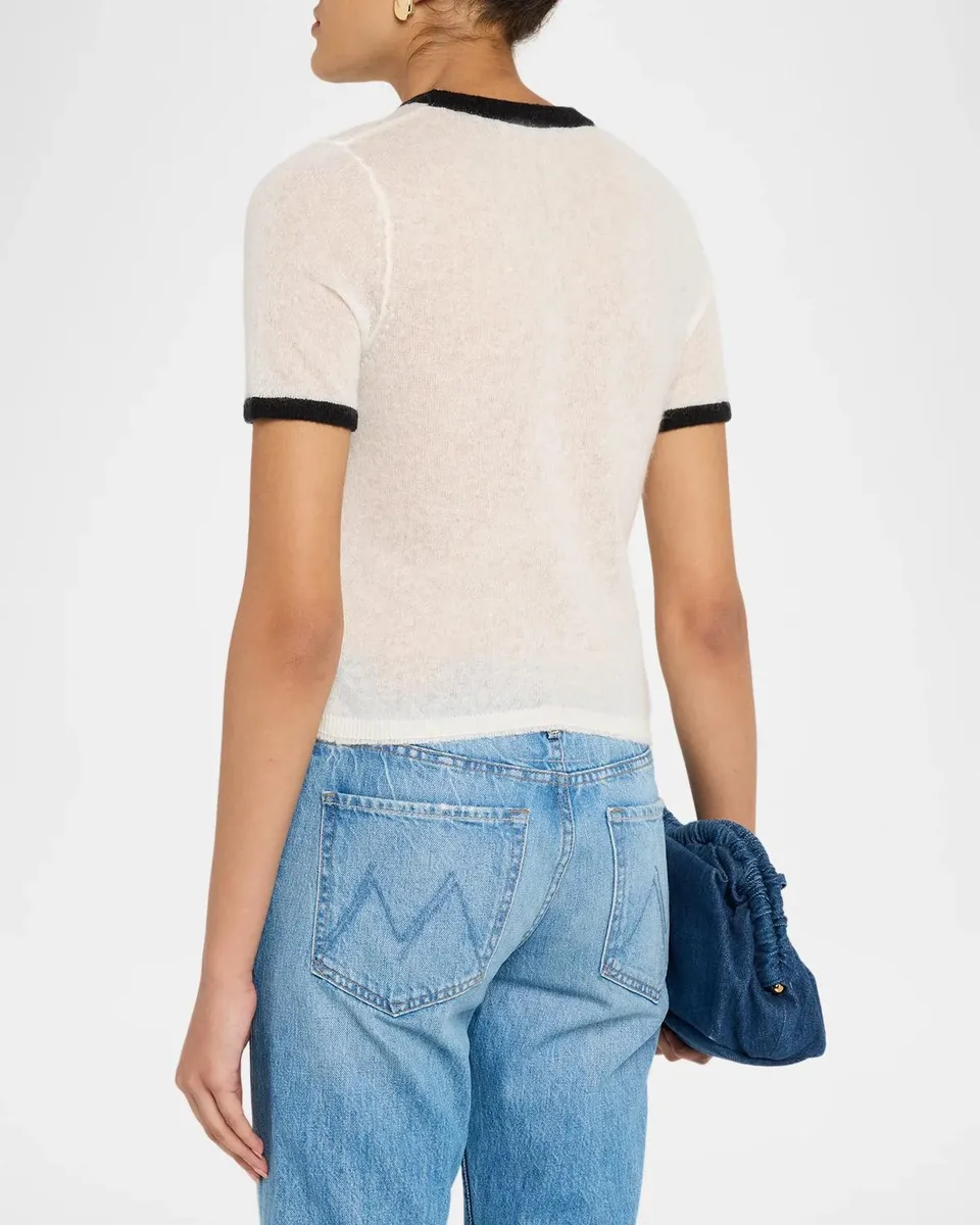 RE/DONE Morrison Knit Ringer Tee | Thumbnail 3 RE/DONE Morrison Knit Ringer Tee | Thumbnail 3
