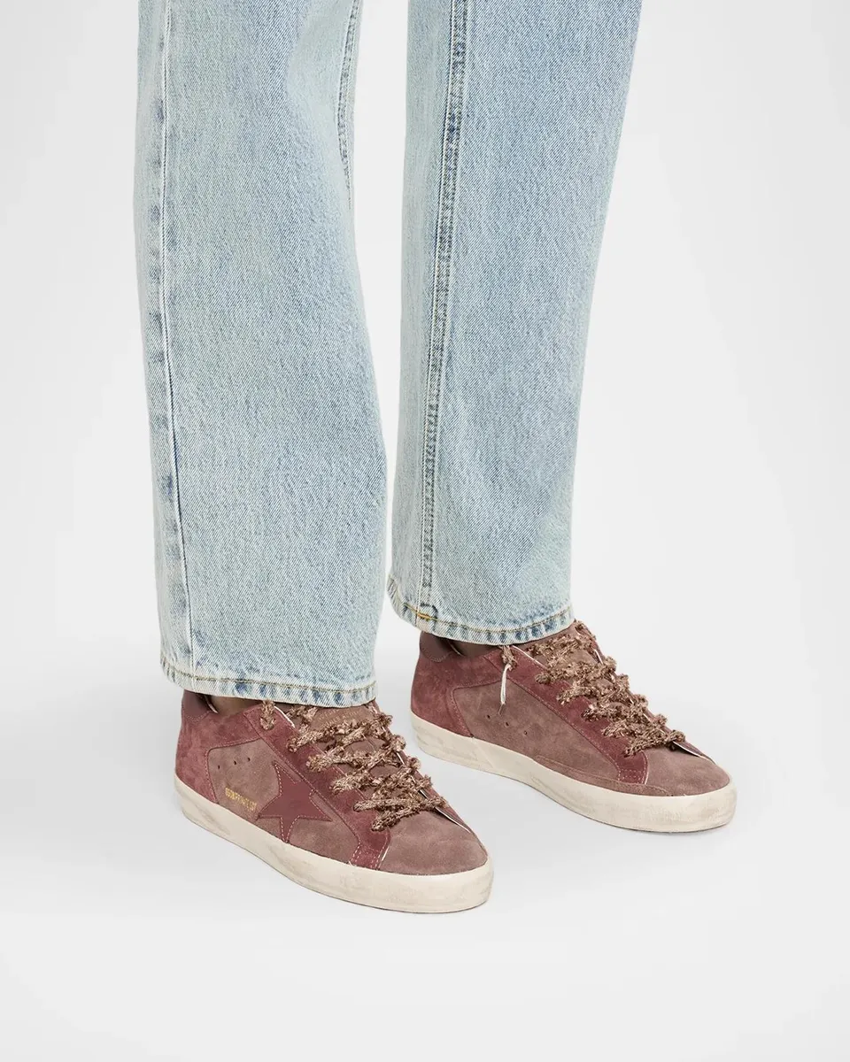 Golden Goose Super-Star Mixed Leather Low-Top Sneakers | Thumbnail 2 Golden Goose Super-Star Mixed Leather Low-Top Sneakers | Thumbnail 2