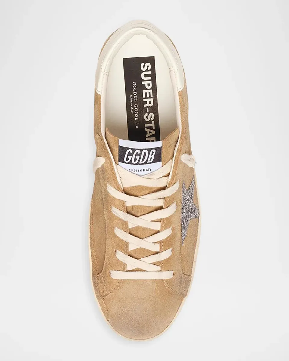 Golden Goose Super-Star Suede Glitter Low-Top Sneakers | Thumbnail 5