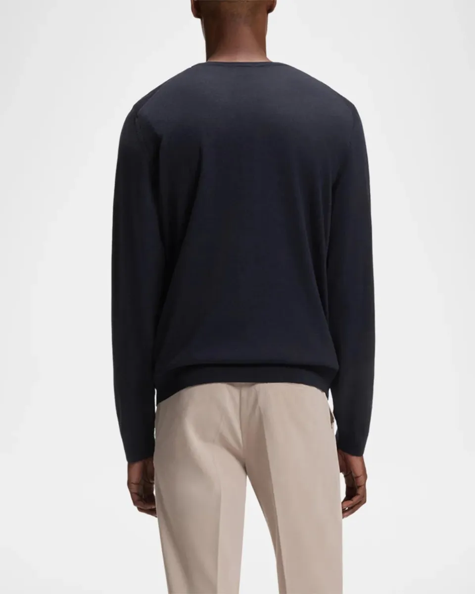 BOSS Men's Leno Wool Classic-Fit Crewneck Sweater | Thumbnail 3 BOSS Men's Leno Wool Classic-Fit Crewneck Sweater | Thumbnail 3