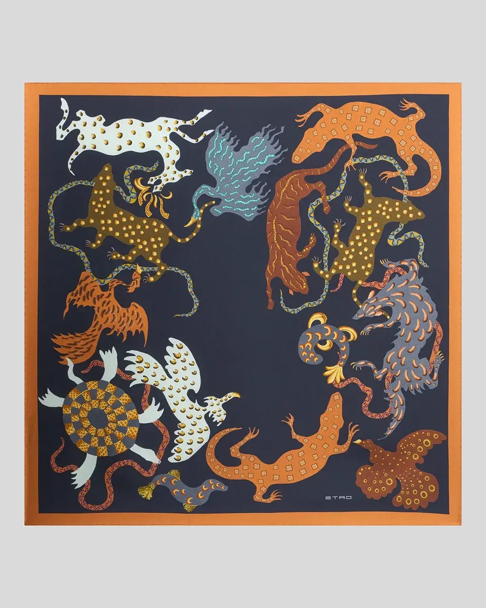 Etro Turnandot Animal-Print Silk Scarf | Thumbnail 2 Etro Turnandot Animal-Print Silk Scarf | Thumbnail 2