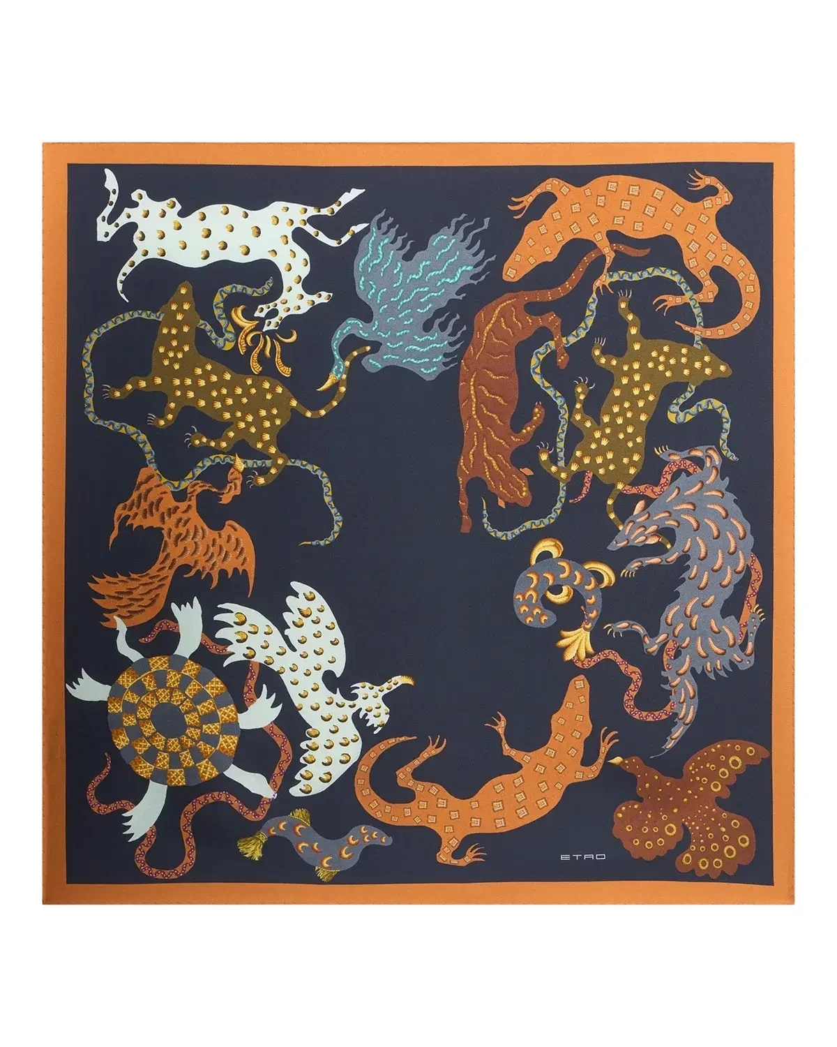 Turnandot Animal-Print Silk Scarf Turnandot Animal-Print Silk Scarf