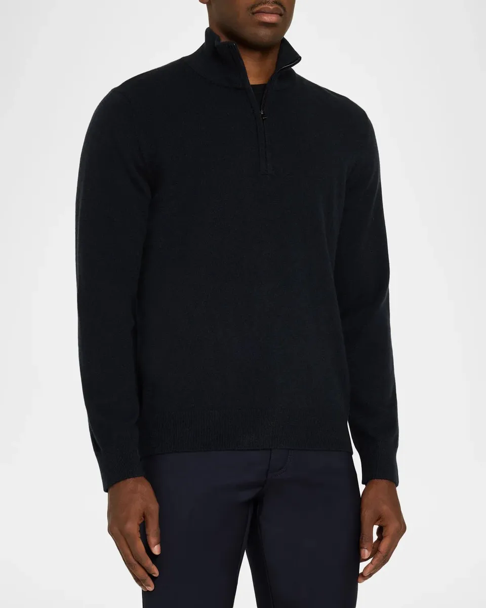 Vince Men's Cashmere Half-Zip Sweater | Thumbnail 4 Vince Men's Cashmere Half-Zip Sweater | Thumbnail 4