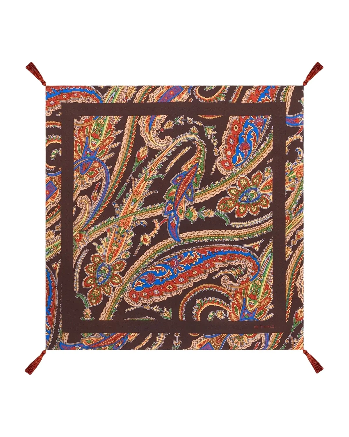 Paisley Silk Scarf with Tassels Paisley Silk Scarf with Tassels