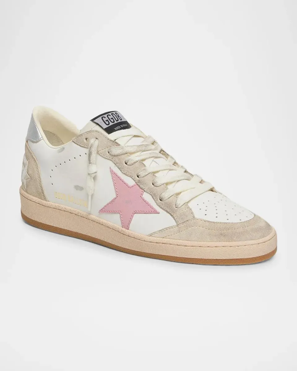 Golden Goose Ball Star Suede & Leather Low-Top Sneakers | Thumbnail 3 Golden Goose Ball Star Suede & Leather Low-Top Sneakers | Thumbnail 3