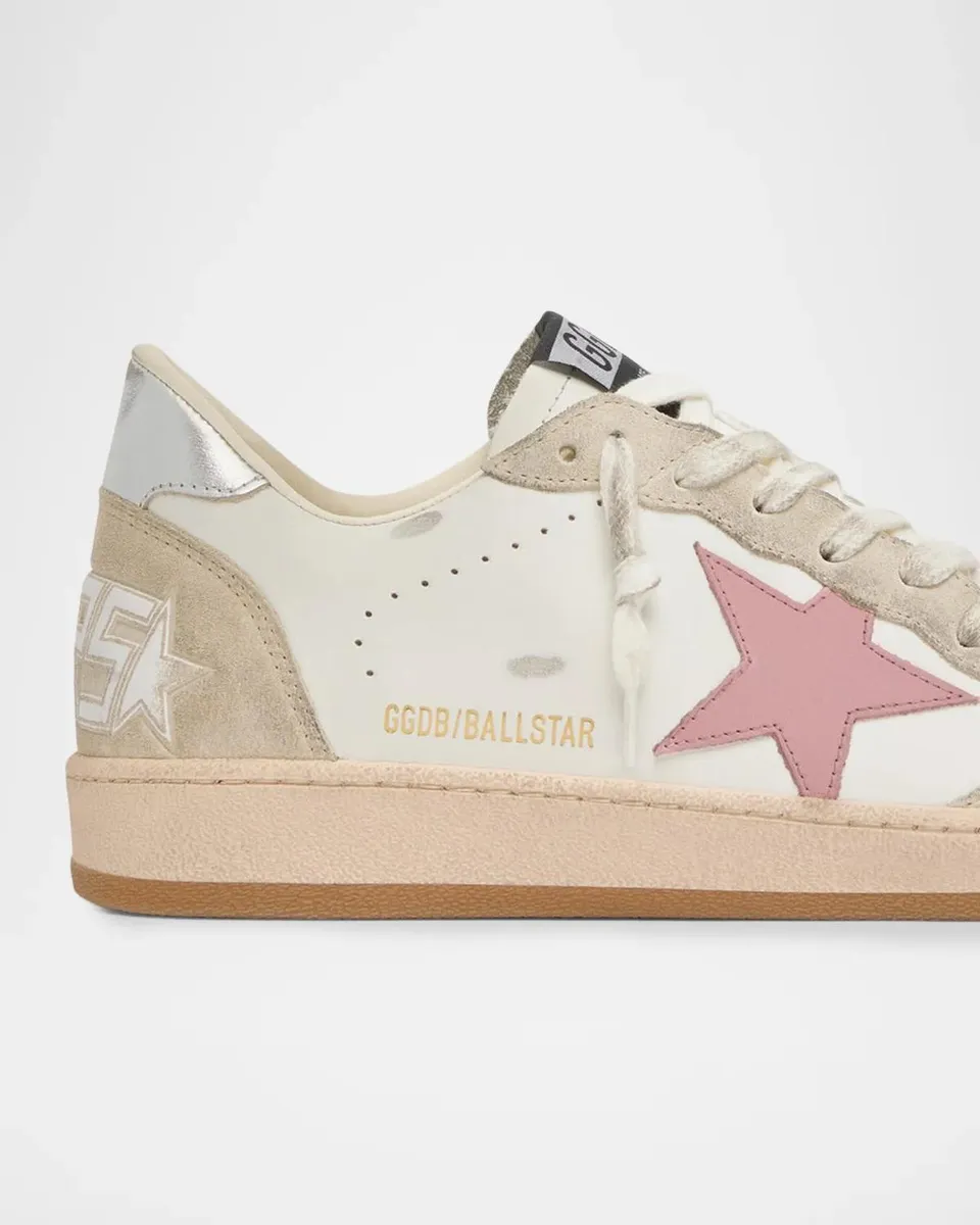 Golden Goose Ball Star Suede & Leather Low-Top Sneakers | Thumbnail 4 Golden Goose Ball Star Suede & Leather Low-Top Sneakers | Thumbnail 4