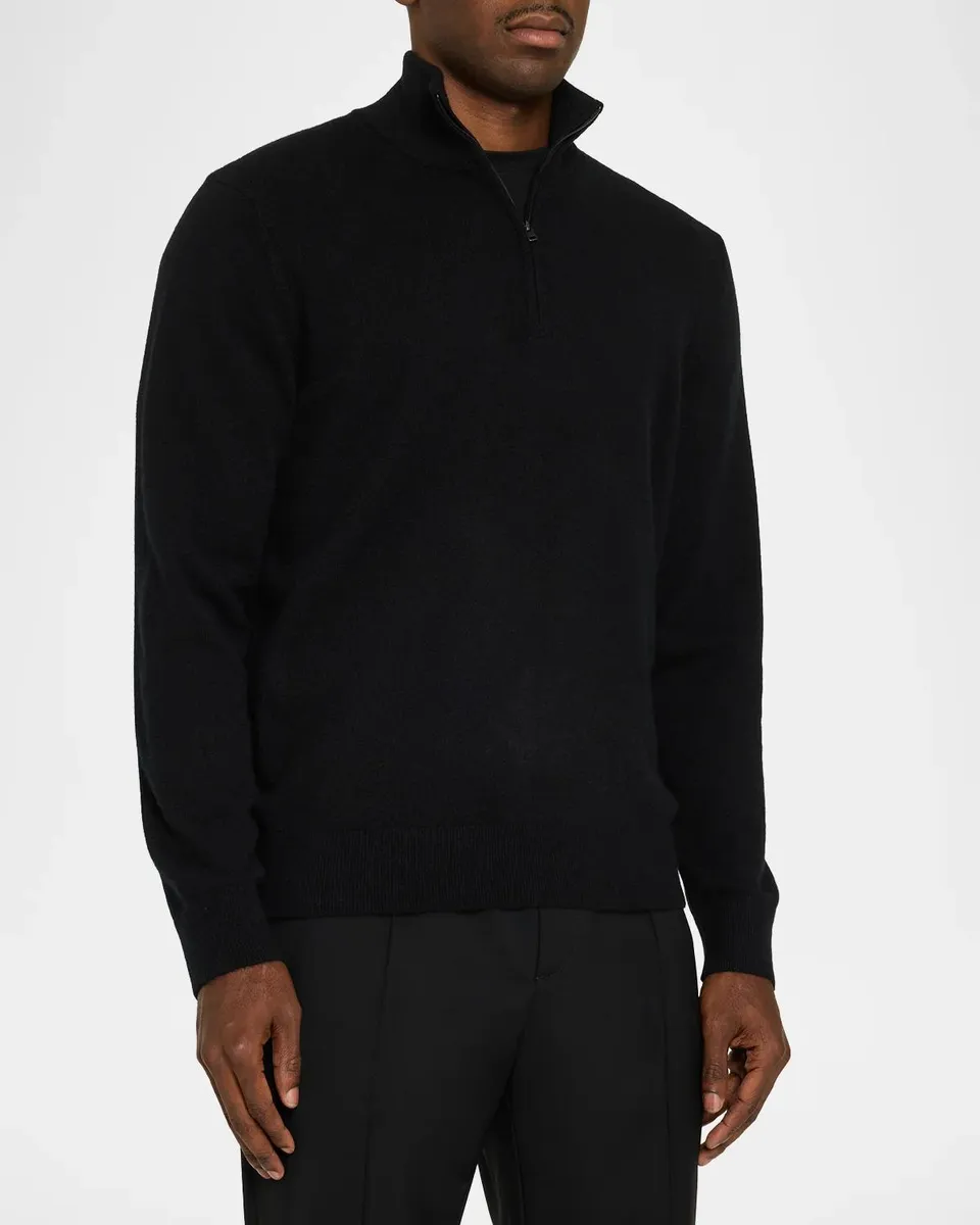 Vince Men's Cashmere Half-Zip Sweater | Thumbnail 4 Vince Men's Cashmere Half-Zip Sweater | Thumbnail 4