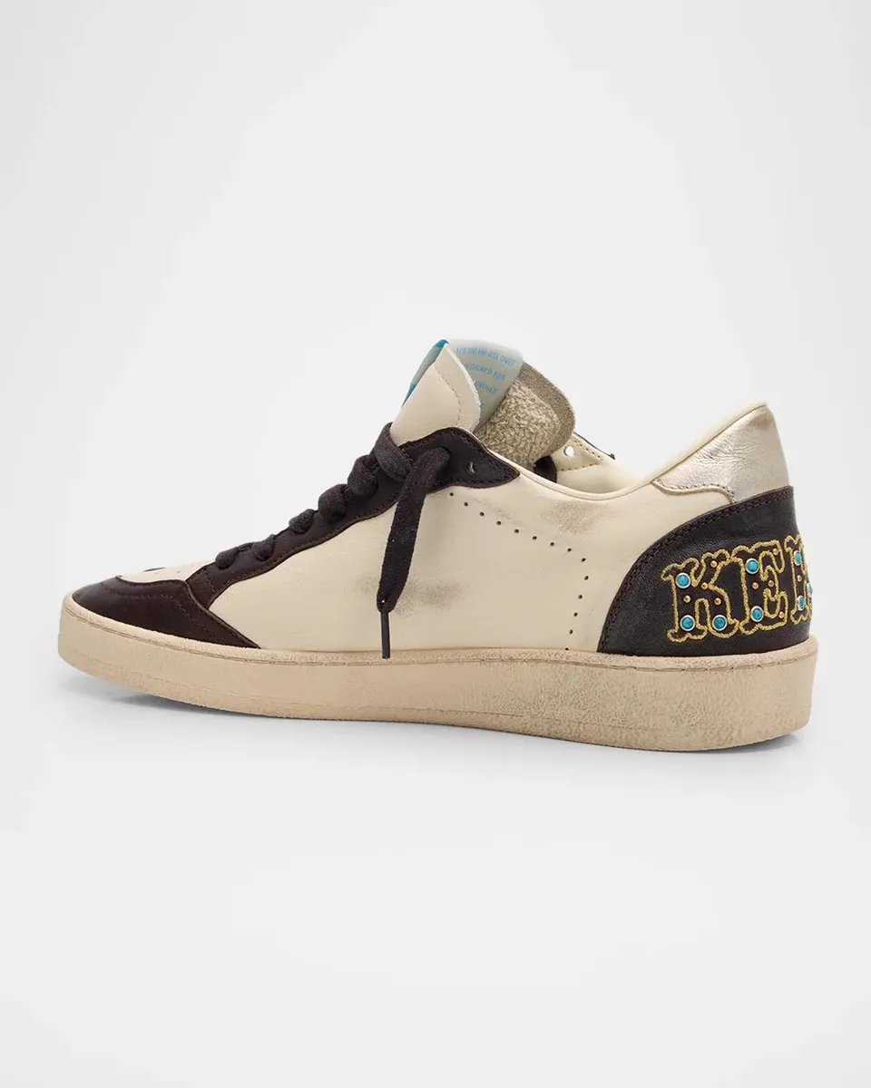 Golden Goose Ball Star Studded Leather Low-Top Sneakers | Thumbnail 4 Golden Goose Ball Star Studded Leather Low-Top Sneakers | Thumbnail 4