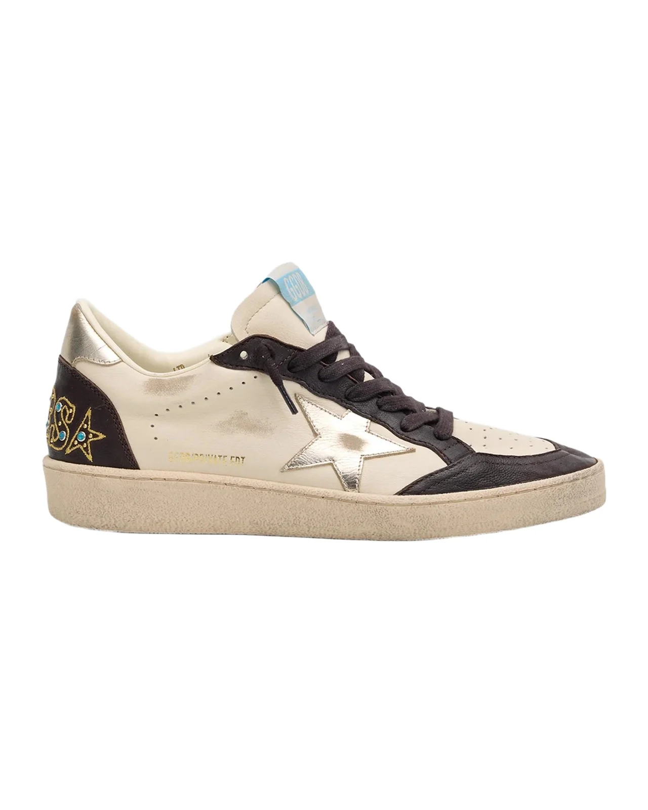 Ball Star Studded Leather Low-Top Sneakers
