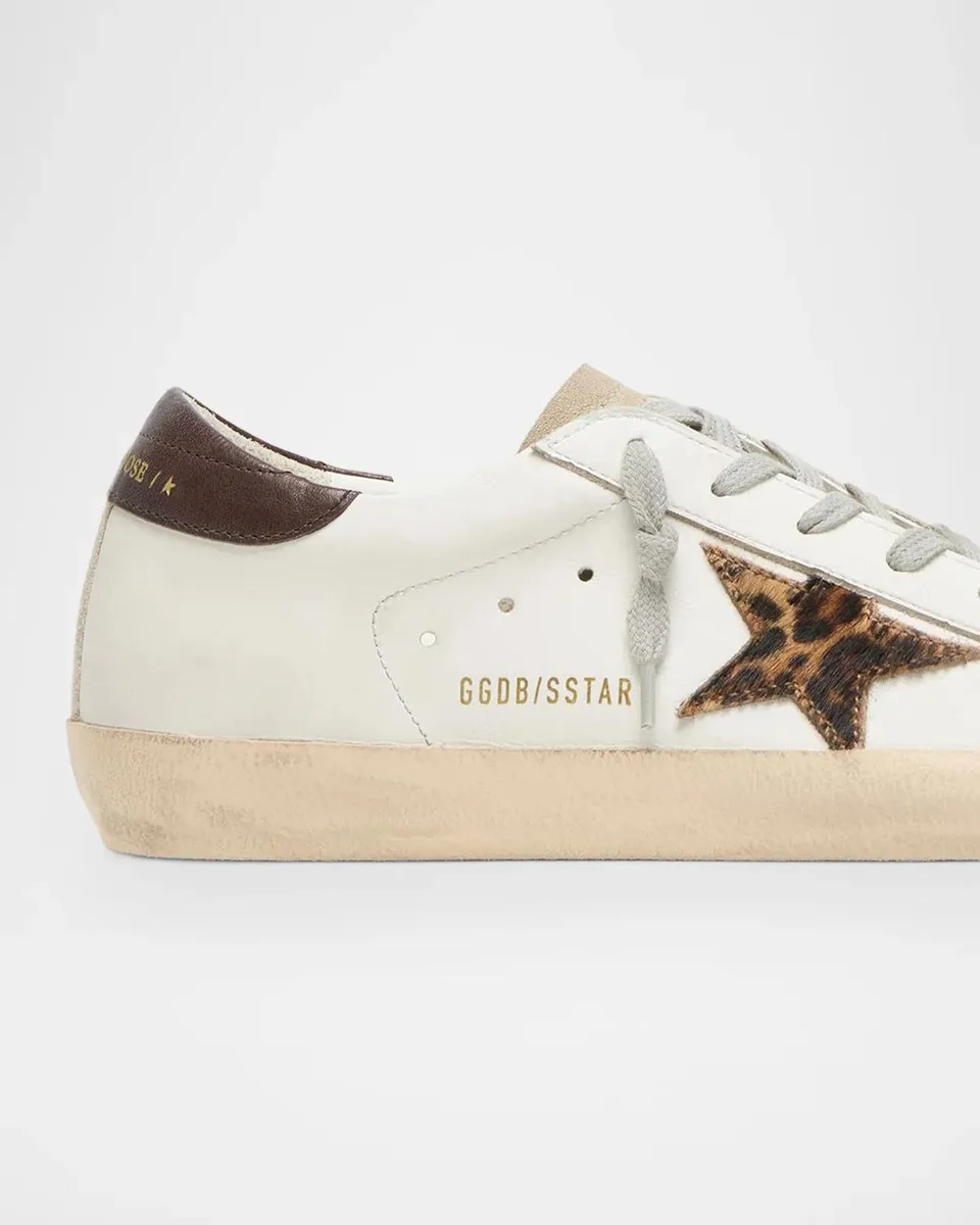 Golden Goose Super-Star Leather And Leopard-Print Pony Hair Low-Top Sneakers | Thumbnail 3 Golden Goose Super-Star Leather And Leopard-Print Pony Hair Low-Top Sneakers | Thumbnail 3