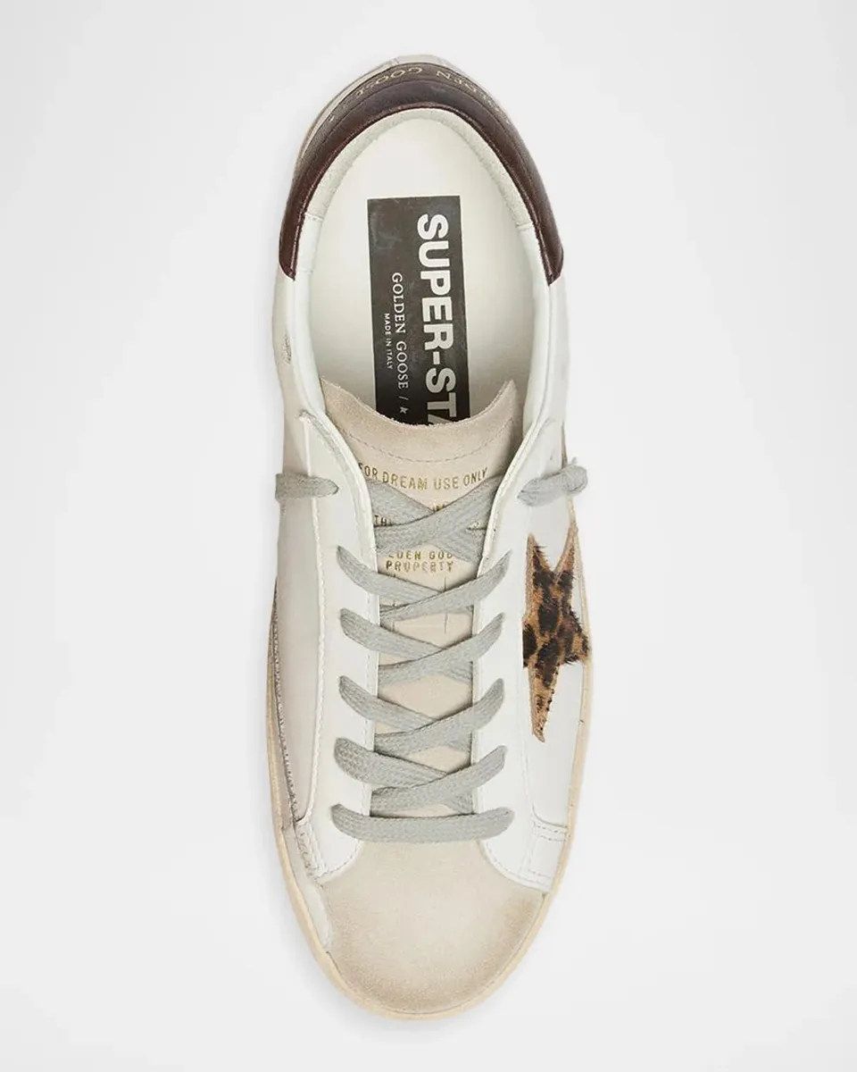 Golden Goose Super-Star Leather And Leopard-Print Pony Hair Low-Top Sneakers | Thumbnail 4 Golden Goose Super-Star Leather And Leopard-Print Pony Hair Low-Top Sneakers | Thumbnail 4