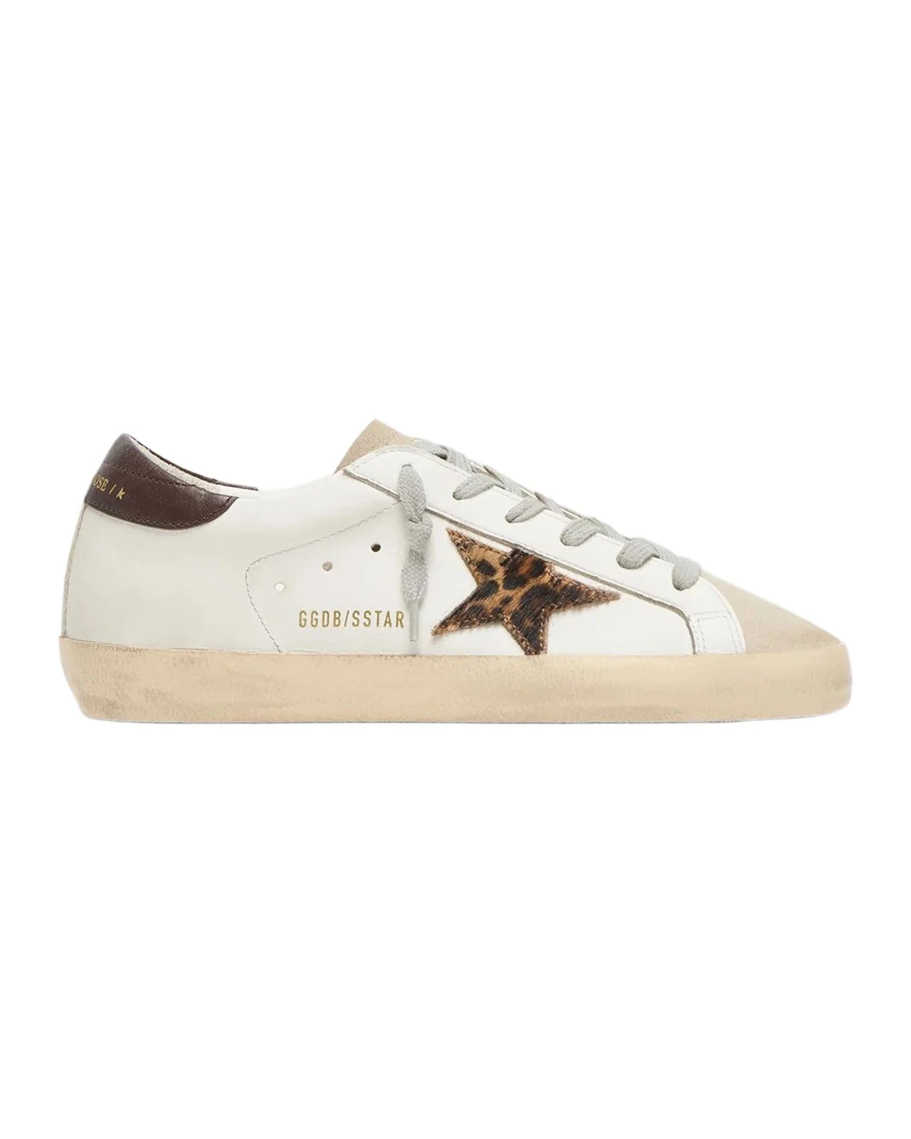 Super-Star Leather And Leopard-Print Pony Hair Low-Top Sneakers