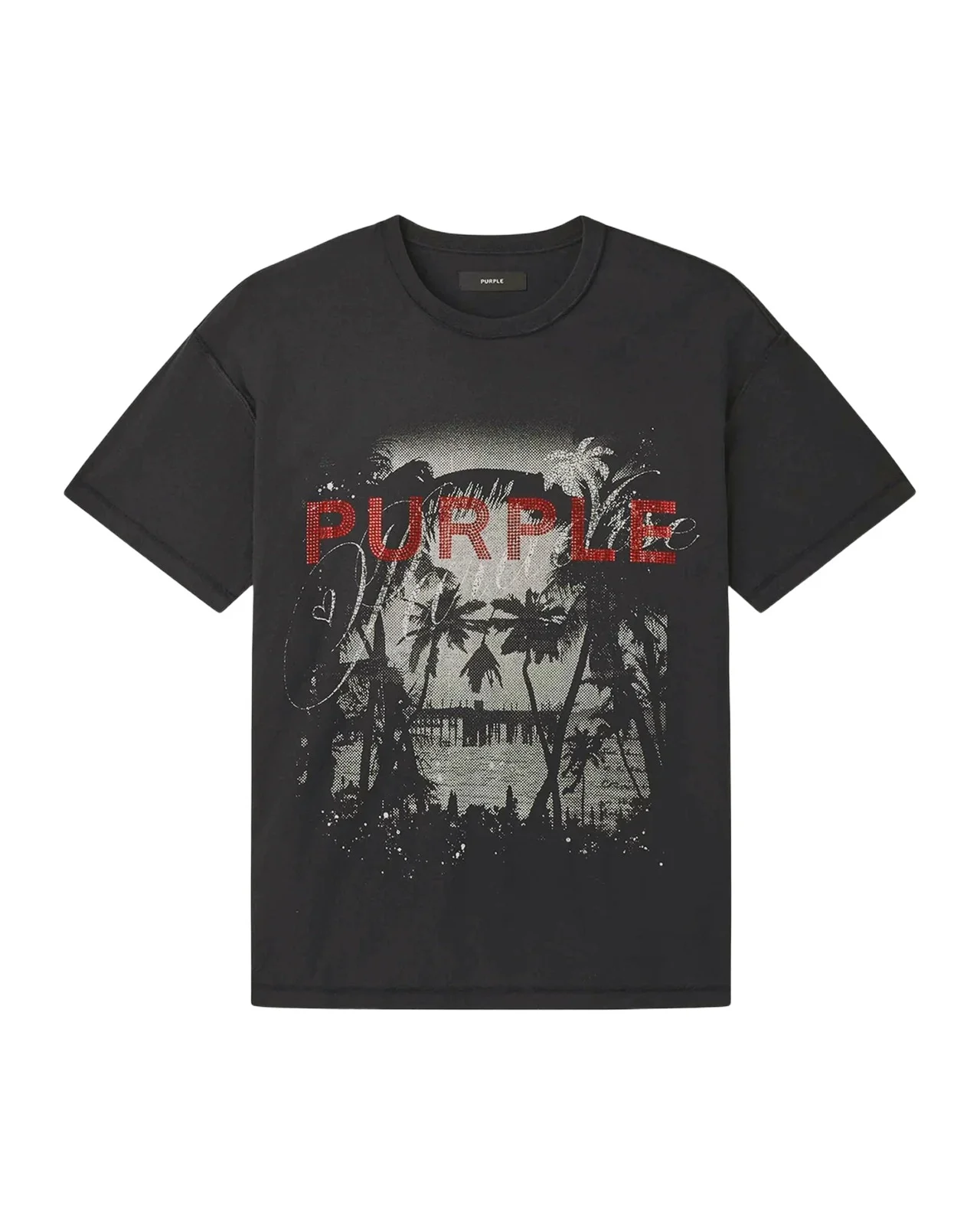PURPLE Men's Graphic Cotton Jersey Inside-Out T-Shirt