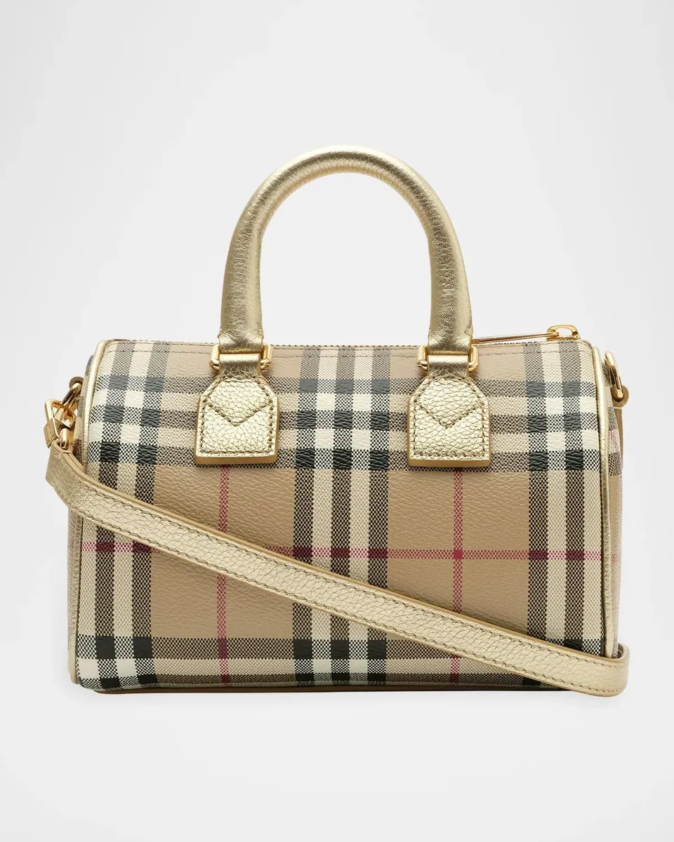 Burberry Mini Coated Check Bowling Bag | Thumbnail 3 Burberry Mini Coated Check Bowling Bag | Thumbnail 3