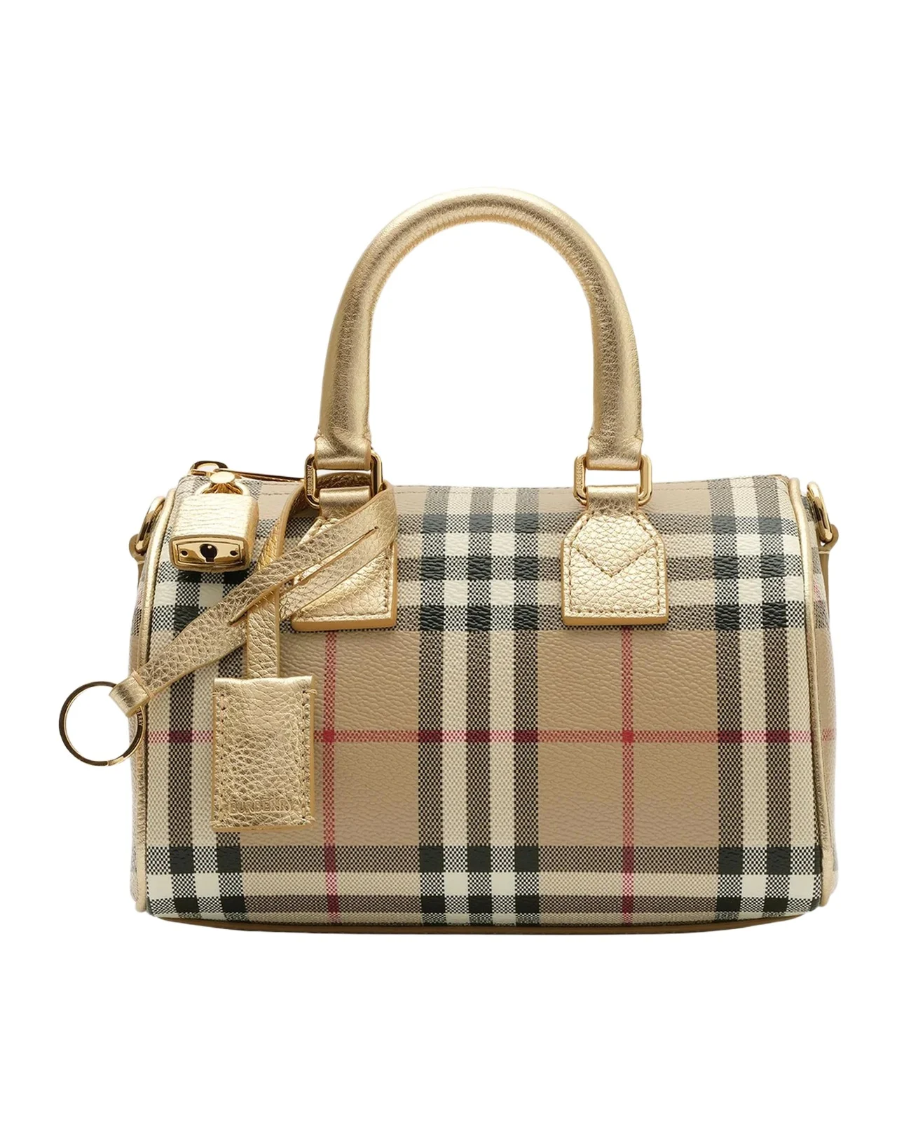 Burberry Mini Coated Check Bowling Bag