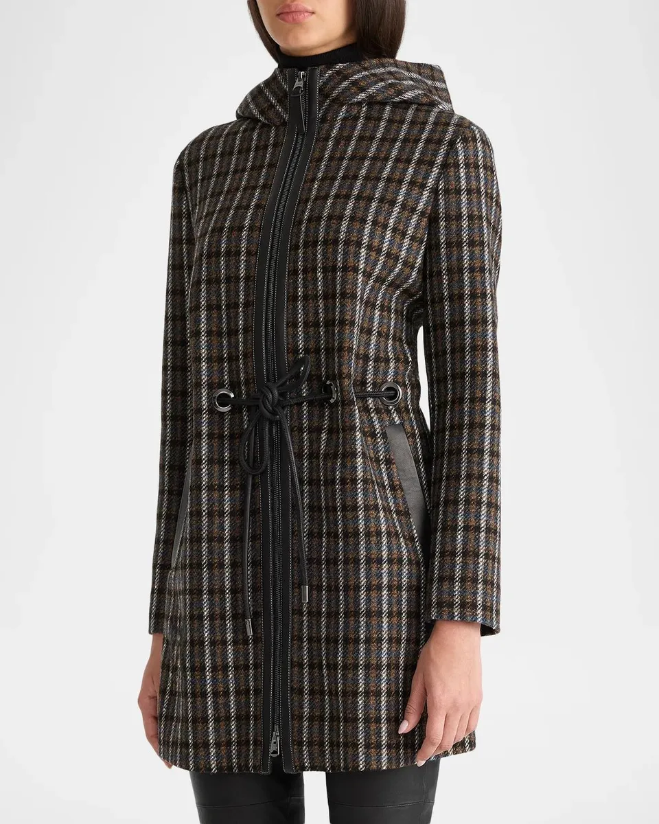 Mackage Blithe-STP Wool and Leather Belted Coat | Thumbnail 4 Mackage Blithe-STP Wool and Leather Belted Coat | Thumbnail 4