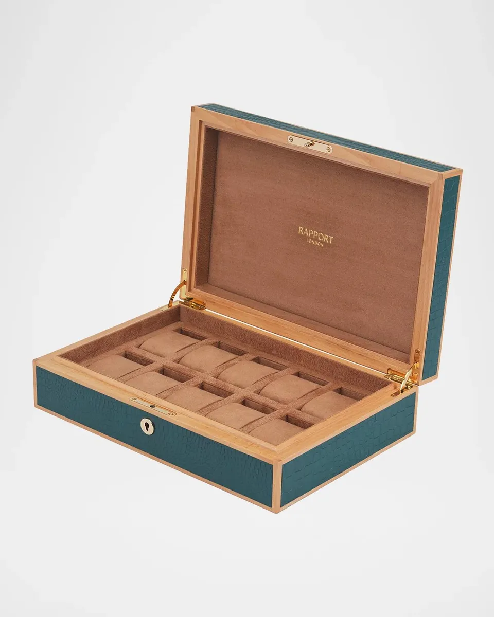 Rapport Clarendon Croc-Embossed Leather Ten Watch Box | Thumbnail 3 Rapport Clarendon Croc-Embossed Leather Ten Watch Box | Thumbnail 3