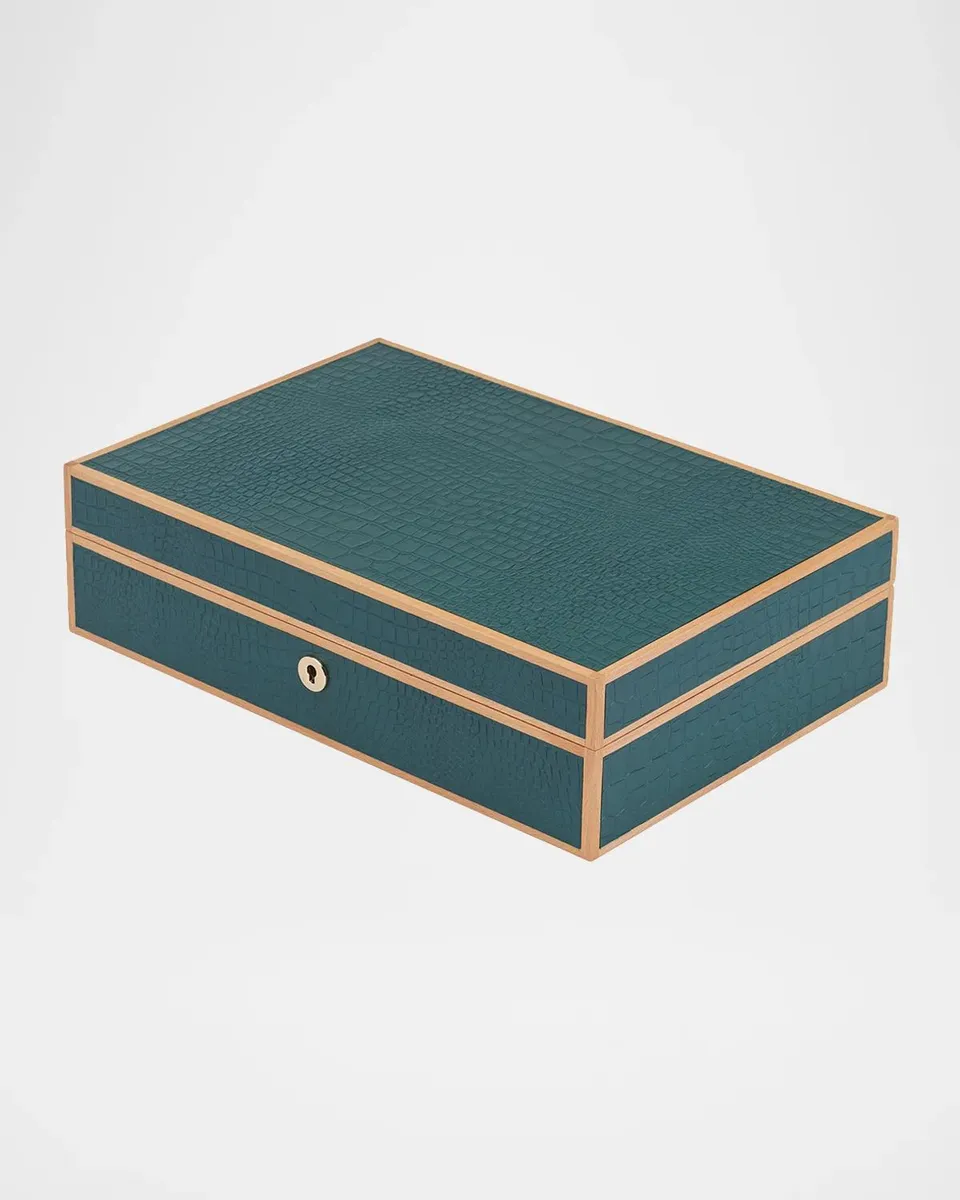 Rapport Clarendon Croc-Embossed Leather Ten Watch Box | Thumbnail 4 Rapport Clarendon Croc-Embossed Leather Ten Watch Box | Thumbnail 4
