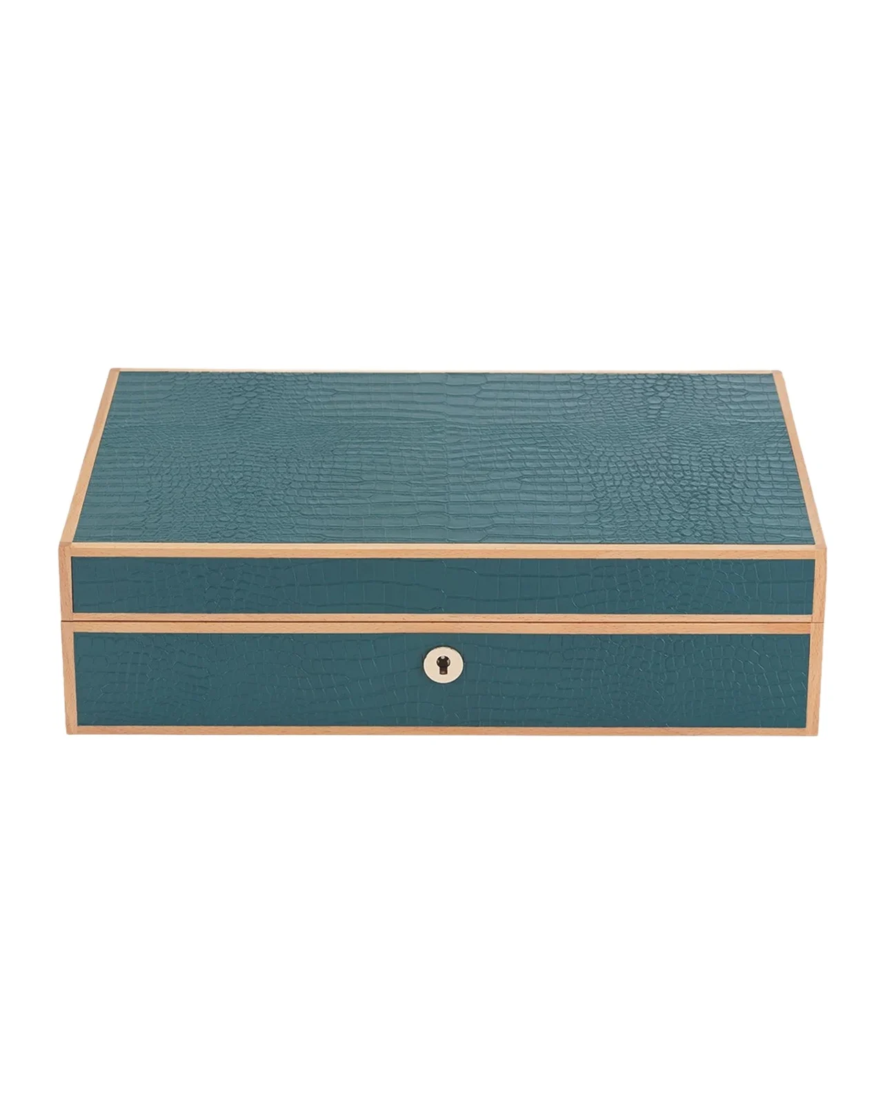 Rapport Clarendon Croc-Embossed Leather Ten Watch Box