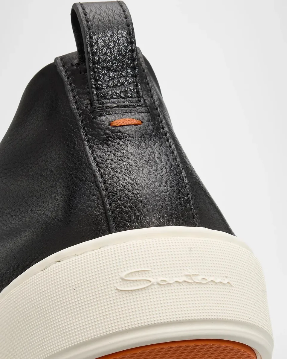 Santoni Men's Visctory Leather Slip-On Sneakers | Thumbnail 3 Santoni Men's Visctory Leather Slip-On Sneakers | Thumbnail 3