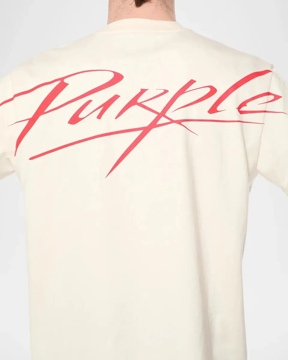 PURPLE Men's Logo Jersey Crewneck T-Shirt | Thumbnail 4 PURPLE Men's Logo Jersey Crewneck T-Shirt | Thumbnail 4