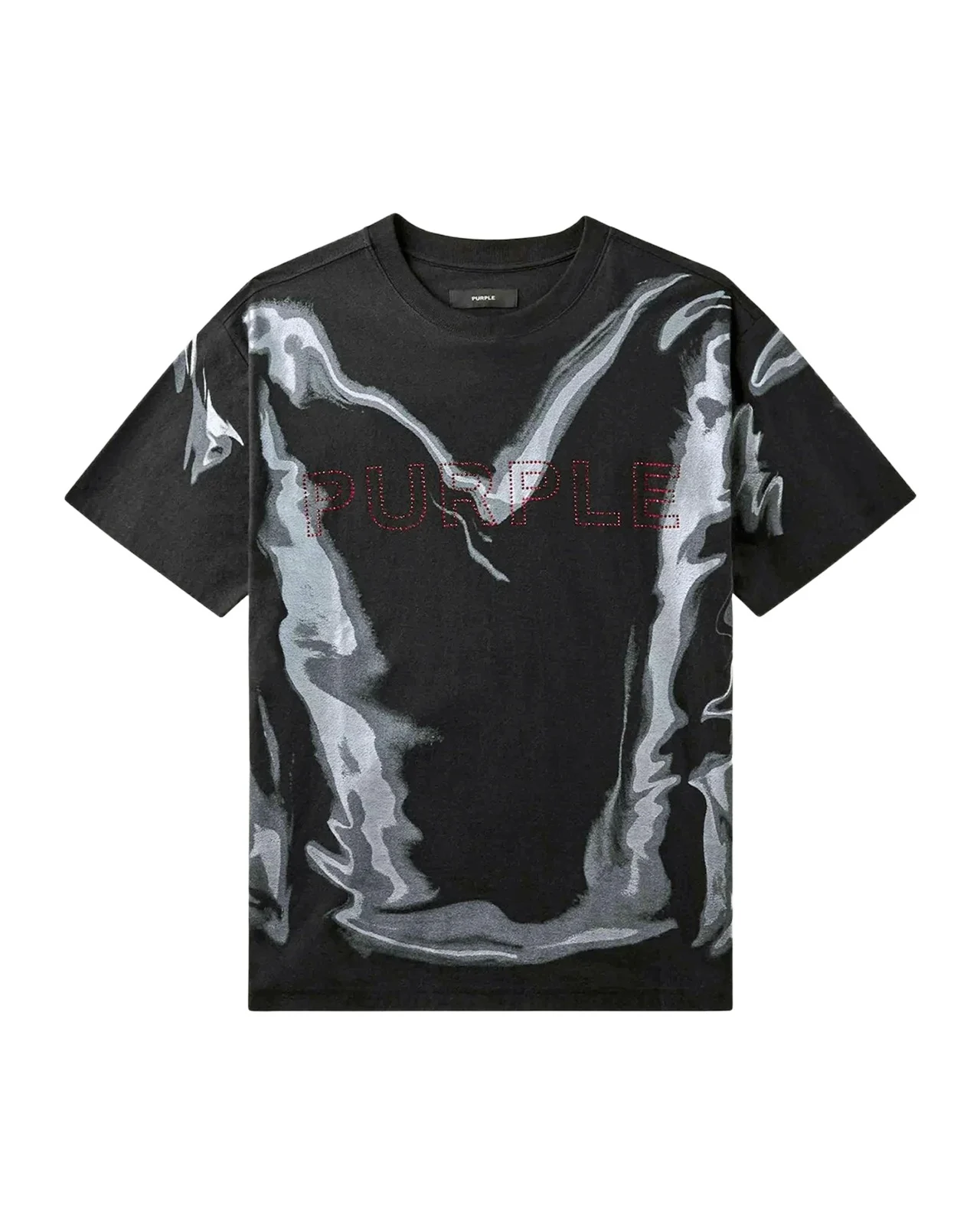 PURPLE Men's Embellished Cotton Crewneck T-shirt