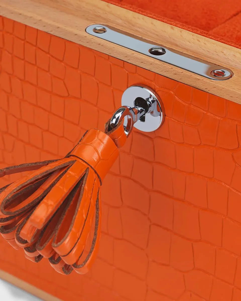 Rapport Clarendon Croc-Embossed Leather Sixteen Watch Box | Thumbnail 6