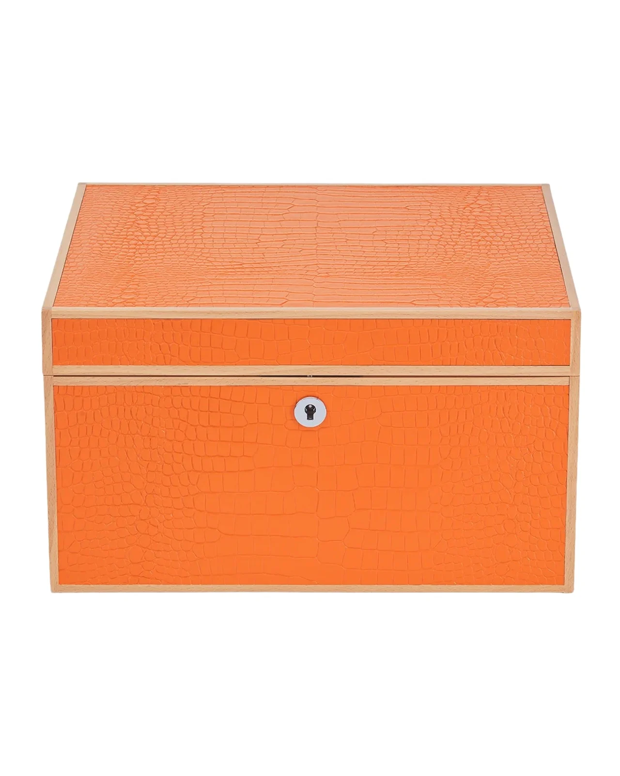 Rapport Clarendon Croc-Embossed Leather Sixteen Watch Box