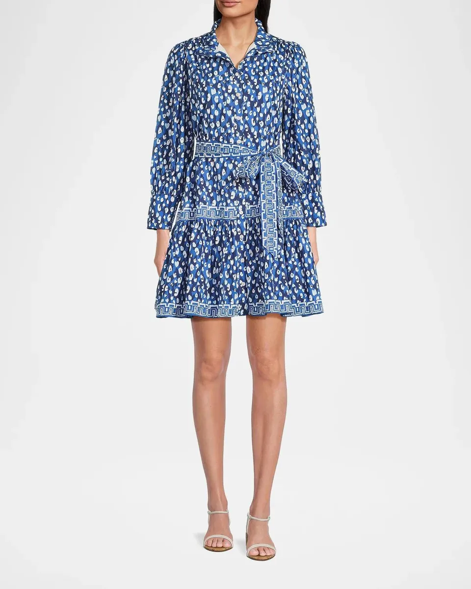Lilly Pulitzer Drena Animal-Print Cotton Mini-Shirtdress | Thumbnail 2 Lilly Pulitzer Drena Animal-Print Cotton Mini-Shirtdress | Thumbnail 2