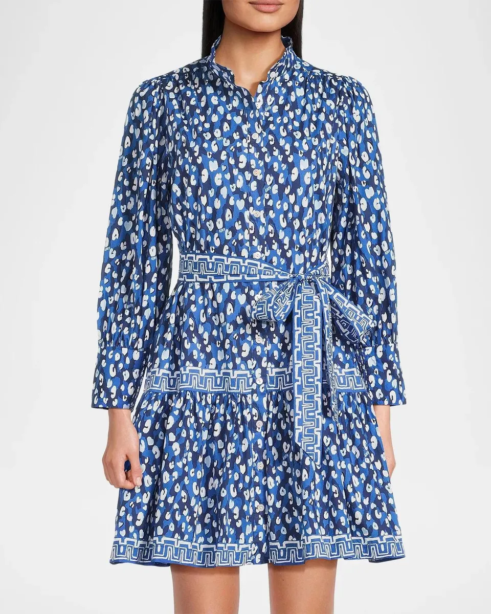 Lilly Pulitzer Drena Animal-Print Cotton Mini-Shirtdress | Thumbnail 4 Lilly Pulitzer Drena Animal-Print Cotton Mini-Shirtdress | Thumbnail 4