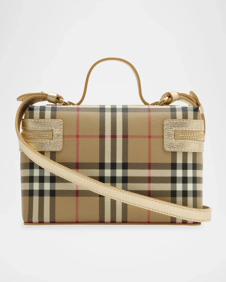 Burberry Leather-Trim Check Vanity Bag | Thumbnail 2