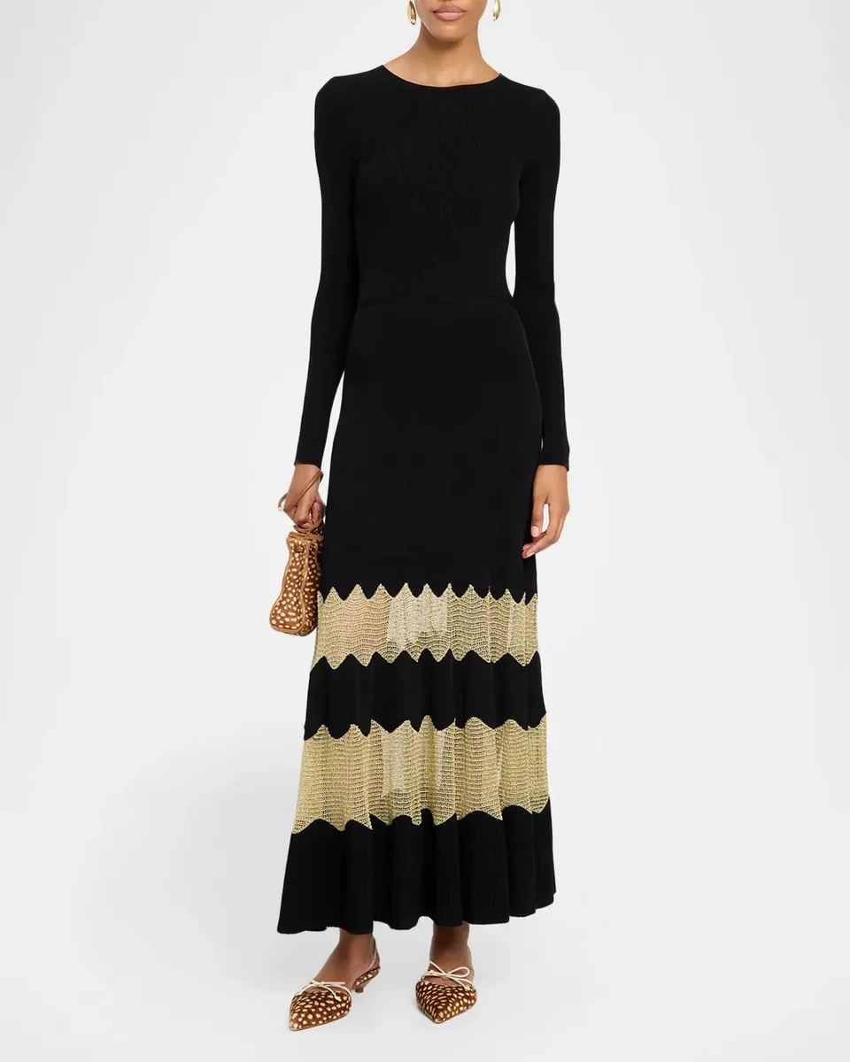 Ulla Johnson Amaia Silk-Blend Mesh-Panel Maxi Dress | Thumbnail 2